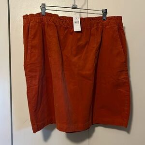 Burnt orange corduroy skirt